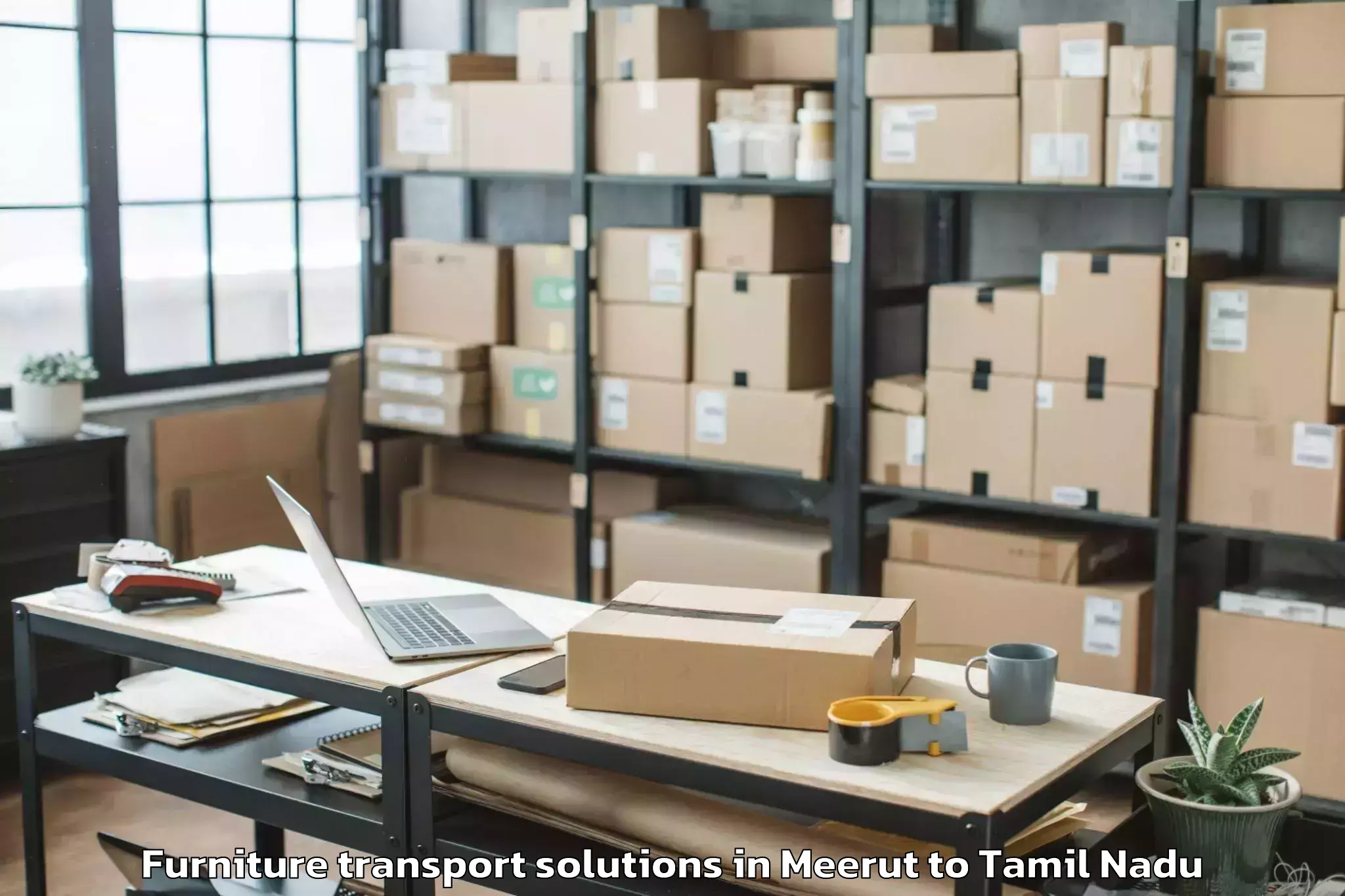 Top Meerut to Narasingapuram Furniture Transport Solutions Available